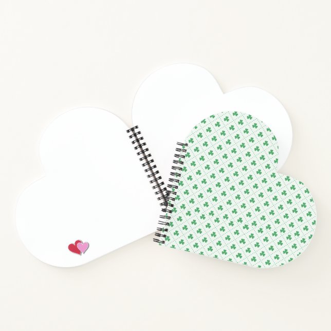 Stylish Clover Print Spiral Notebook for Daily Use (Inside)