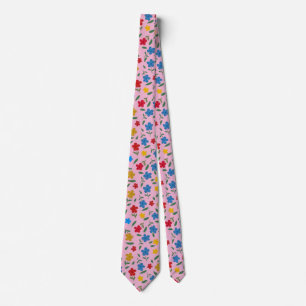 STYLISH COLORFUL FLOWERS PATTERN TIE