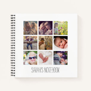 Stylish Colour Custom Photo Collage Notebook