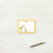 Stylish Colourful Giraffe Mommy and Baby Calf Post-it Notes (On Desk)