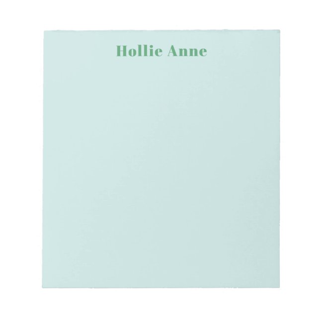 Stylish Colourful Green Cute Unique Notepad (Front)
