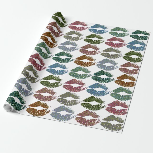 Stylish Colourful Lips #15 Wrapping Paper (Unrolled)