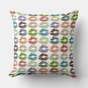 Stylish Colourful Lips #16 Throw Pillow