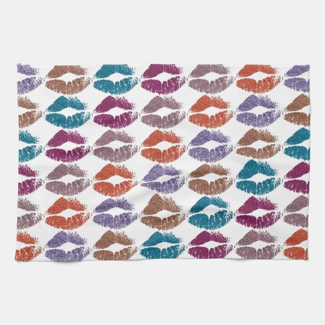 Stylish Colourful Lips #20 Kitchen Towel (Horizontal)
