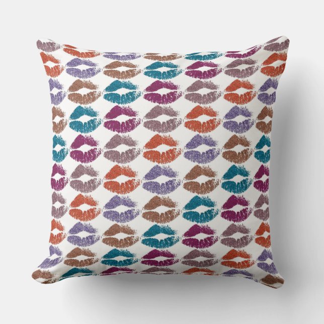Stylish Colourful Lips #20 Throw Pillow (Front)