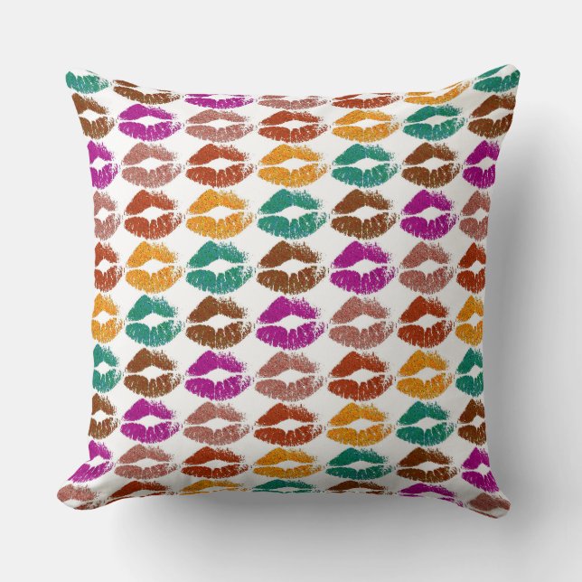 Stylish Colourful Lips #22 Throw Pillow (Front)
