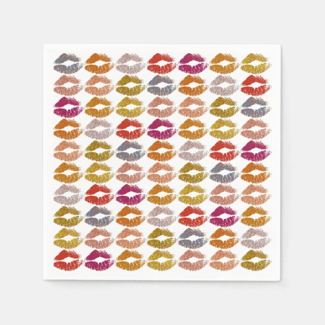 Stylish Colourful Lips #26 Napkin (Front)