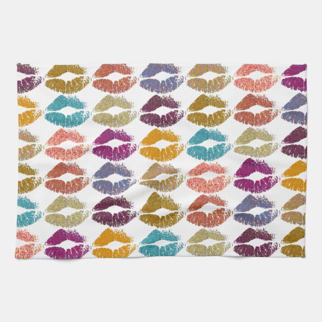 Stylish Colourful Lips #29 Kitchen Towel (Horizontal)