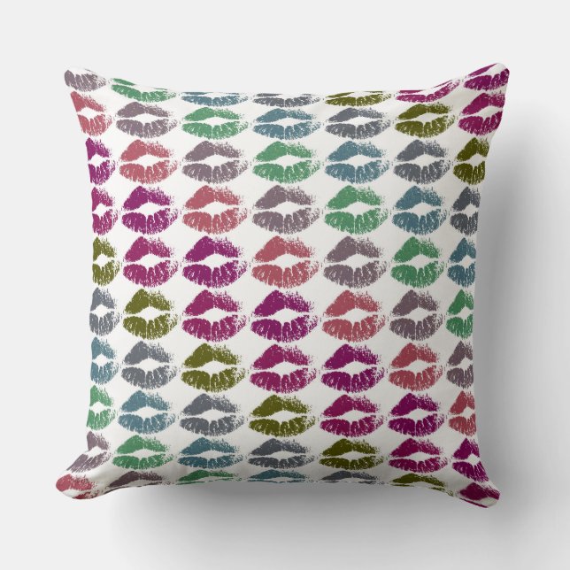 Stylish Colourful Lips #34 Throw Pillow (Front)