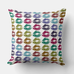 Stylish Colourful Lips #35 Throw Pillow