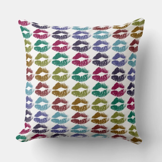 Stylish Colourful Lips #35 Throw Pillow (Front)