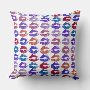Stylish Colourful Lips #37 Throw Pillow