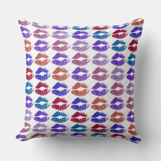 Stylish Colourful Lips #37 Throw Pillow (Front)