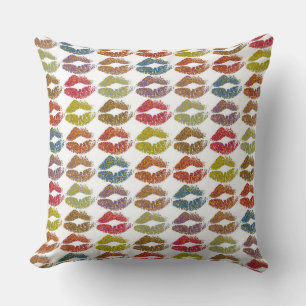 Stylish Colourful Lips #38 Throw Pillow