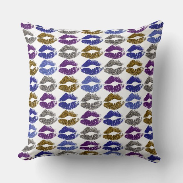 Stylish Colourful Lips #40 Throw Pillow (Front)