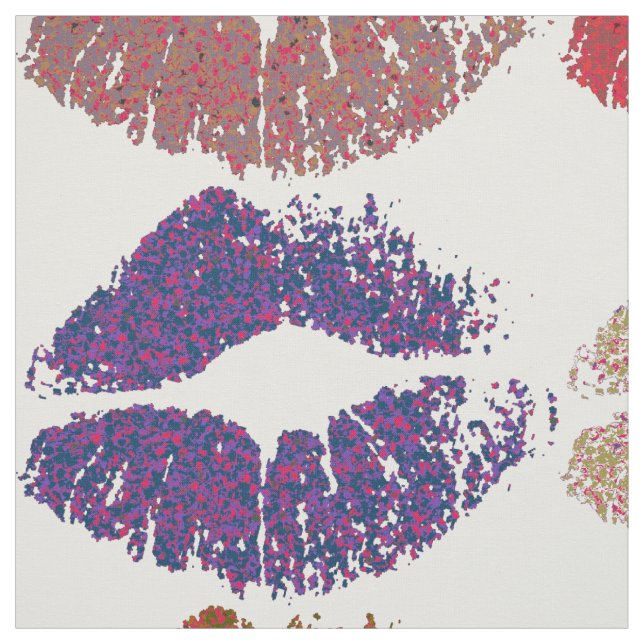 Stylish Colourful Lips #6 Fabric (Swatch)