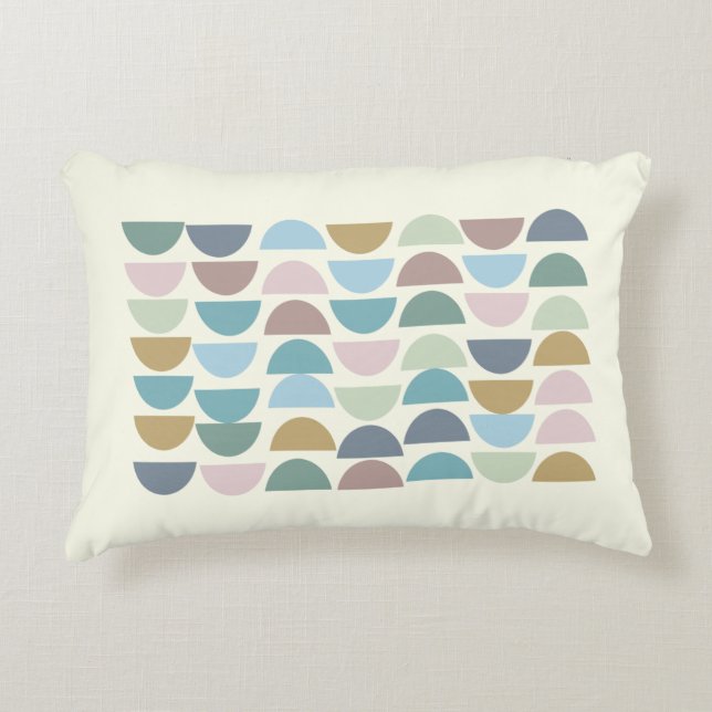 Stylish Colourful Modern Geometric Accent Pillow (Front)