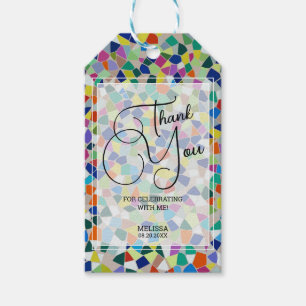 Stylish Colourful Mosaic Thank You Gift Tags