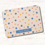 Stylish Colourful Polka Dots  iPad Air Cover<br><div class="desc">A blue,  yellow and red colourful polka dots notebook is cute.</div>