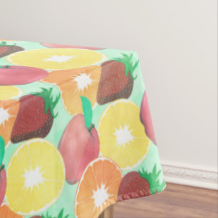 Stylish Colourful Summer Fruits Design Tablecloth