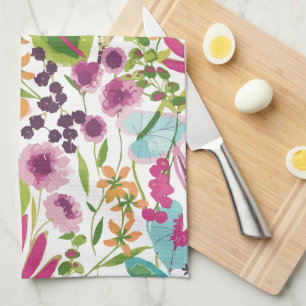 Stylish Colourful Summer Tropical Floral Pattern Kitchen Towel