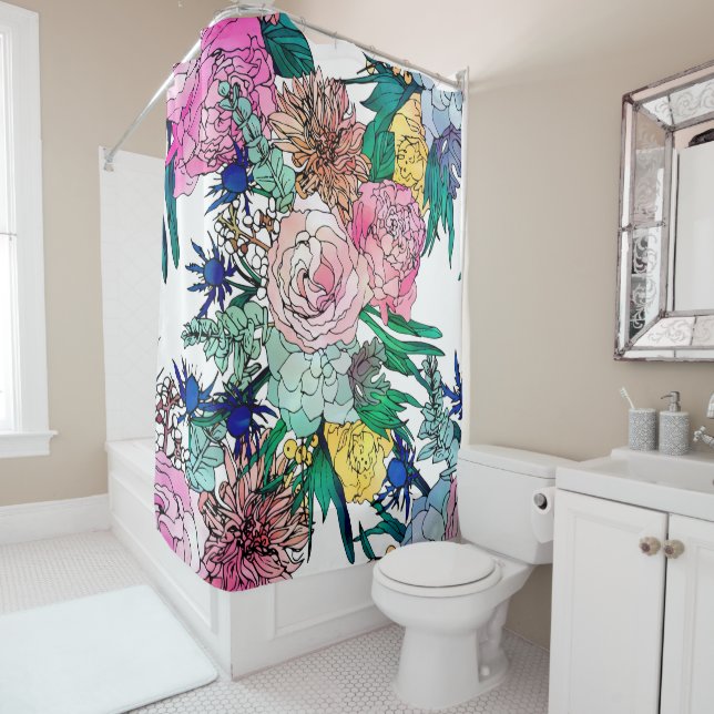Stylish Colourful Watercolor Floral Pattern (In Situ)
