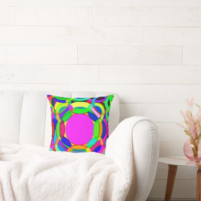 Stylish Colours Patterns Art Throw Pillow (Couch)