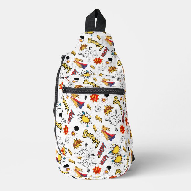 Stylish Comic Book Printed Sling Bag (Front)
