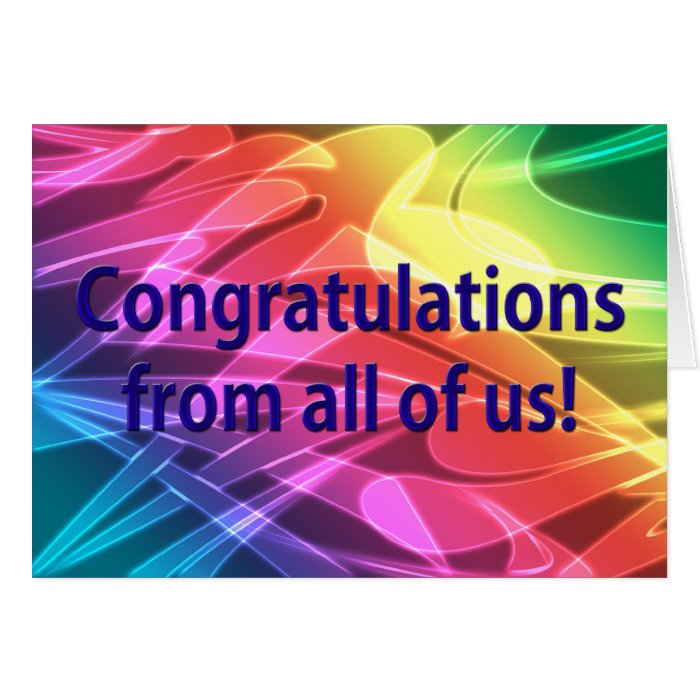 Stylish Congratulations From All of Us! Greeting Card | Zazzle