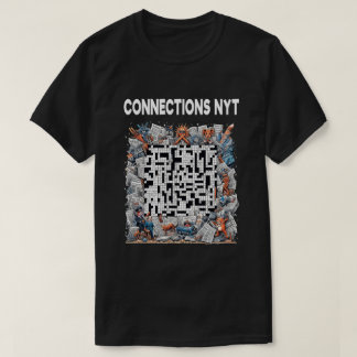 Stylish Connections NYT Design Black T-Shirt