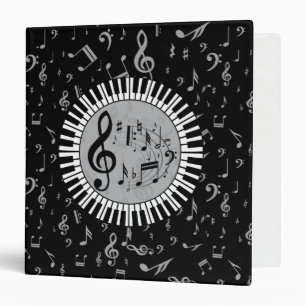 Stylish contemporary black white and grey circular binder