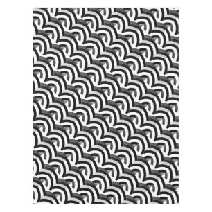 stylish contemporary black/white chervrons tablecloth