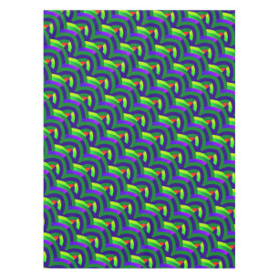 stylish contemporary green/blue chervrons tablecloth