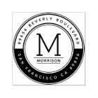 Stylish Contemporary Grey Monogram Return Address