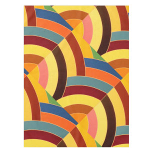 stylish contemporary multi-colour chervrons tablecloth