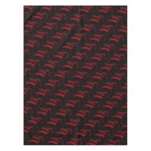 stylish contemporary red/black chervrons tablecloth