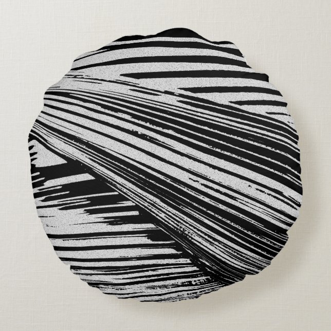 Stylish Contemporary Round Pillow (Back)