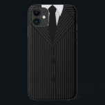Stylish Cool Black Pinstripe Suit and Tie iPhone 11 Case<br><div class="desc">© Sunny Mars Designs - Pinstripe Suit: Black and Grey Case-Mate Cell Phone Cover - Cool durable protective cases with a masculine man's business black and grey pin stripe suit, a black tie and buttons. Perfect for business men and women, people into men's fashion or any professional looking for something...</div>