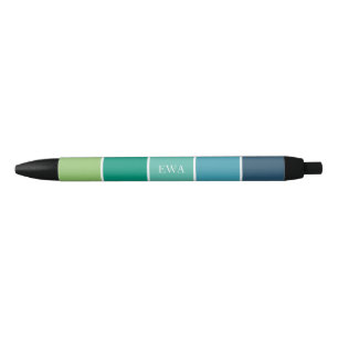 Stylish Cool Colour Blocks Personalized Black Ink Pen