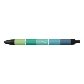 Stylish Cool Colour Blocks Personalized Black Ink Pen