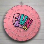 Stylish Cool Colourful "Fun" Pink Trendy Sport Fun Dartboard<br><div class="desc">Elevate your game room with our Stylish Cool 'Fun' Bold Coloured Trendy Sports Dart Board. Featuring vibrant hues and a 'Fun' design,  this dart board adds a touch of style and excitement to your gaming setup.</div>