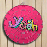 Stylish Cool Colourful "Yeah" Bold Pink Sports Fun Dartboard<br><div class="desc">Upgrade your game room with our Stylish Cool 'Yeah' Bold Pink Sports Dart Board. Featuring vibrant pink colours and a bold 'Yeah' design,  this dart board adds flair and style to your gaming space.</div>