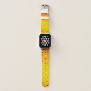 Stylish Cool Yellow water drops beer Apple Watch Band