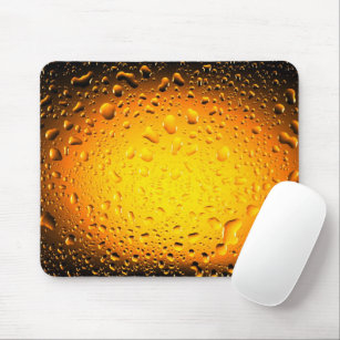 Stylish Cool Yellow water drops beer Mouse Pad