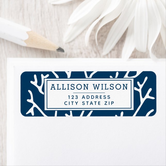 Stylish Coral Pattern - Teal Blue Ocean Theme (Insitu)