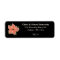 Stylish Coral Poinsettia Black Address Label