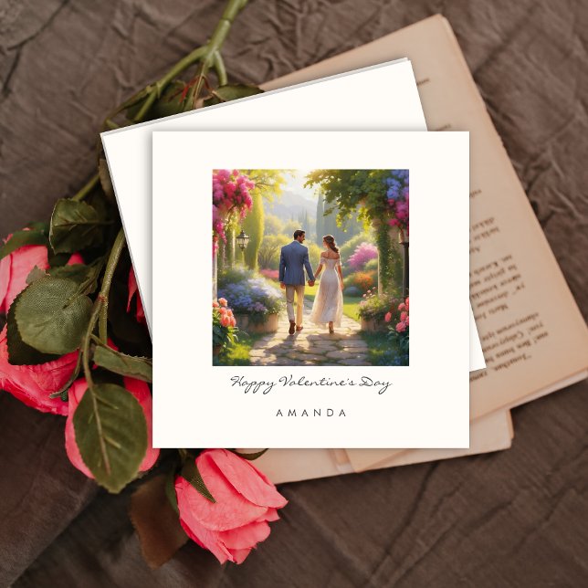 Stylish Couple Cute Chic Valentine's day card (Creator Uploaded)