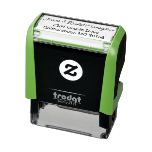 Stylish Couple Personalized Return Address Self-inking Stamp