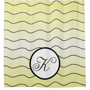 Stylish Creamy Citrus Yellow Abstract Line Art