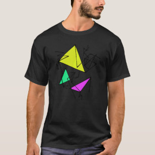 Stylish Creative Figures Lines Geometry Artwork T-Shirt